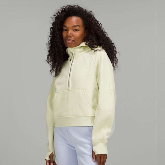 lululemon athletica Tops - Lululemon Scuba Oversized Half-Zip Hoodie, XS/S light green